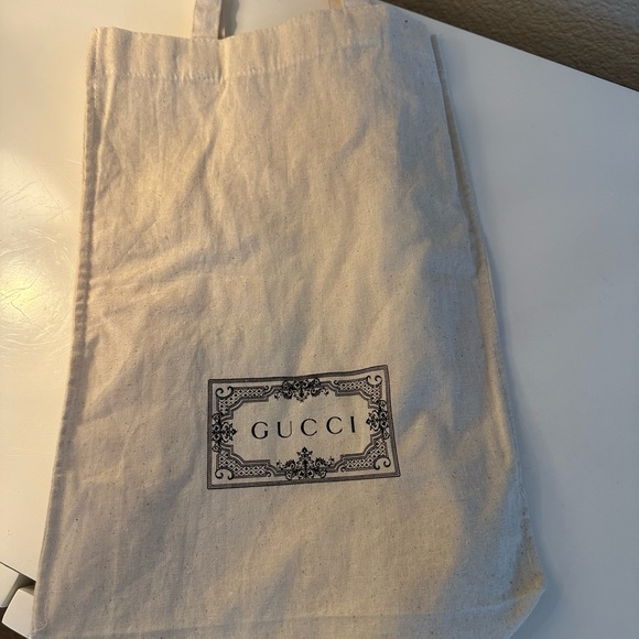 Authentic Gucci Natural Canvas (linen feel) Logo Tote Bag - Picture 2 of 2